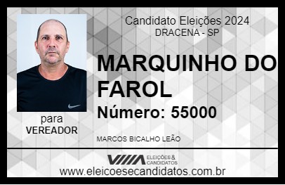 Candidato MARQUINHO DO FAROL 2024 - DRACENA - Eleições