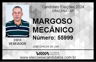 Candidato MARGOSO MECÂNICO 2024 - DRACENA - Eleições