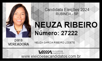 Candidato NEUZA RIBEIRO 2024 - RUBINÉIA - Eleições