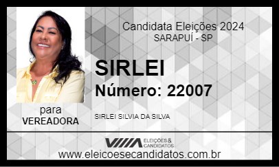 Candidato SIRLEI 2024 - SARAPUÍ - Eleições