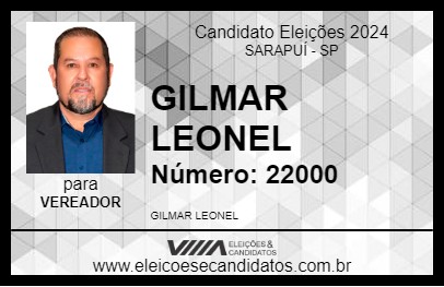 Candidato GILMAR LEONEL 2024 - SARAPUÍ - Eleições