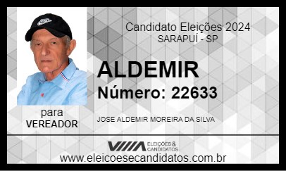 Candidato ALDEMIR 2024 - SARAPUÍ - Eleições