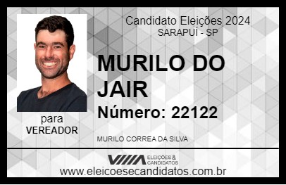 Candidato MURILO DO JAIR 2024 - SARAPUÍ - Eleições