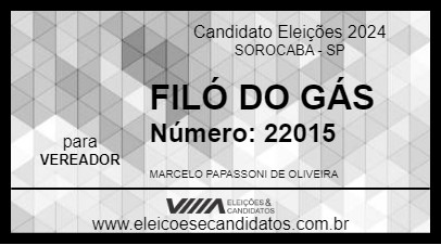 Candidato FILÓ DO GÁS 2024 - SOROCABA - Eleições