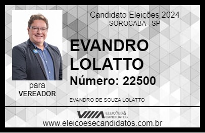 Candidato EVANDRO LOLATTO 2024 - SOROCABA - Eleições