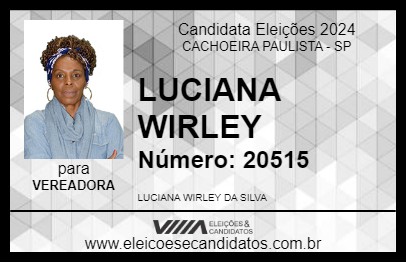 Candidato LUCIANA WIRLEY 2024 - CACHOEIRA PAULISTA - Eleições