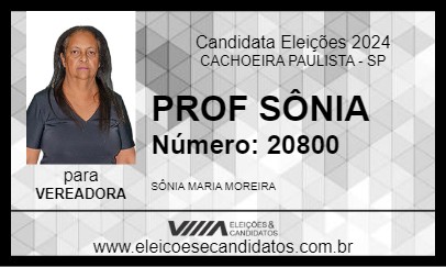 Candidato PROF SÔNIA 2024 - CACHOEIRA PAULISTA - Eleições