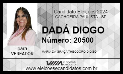 Candidato DADÁ DIOGO 2024 - CACHOEIRA PAULISTA - Eleições