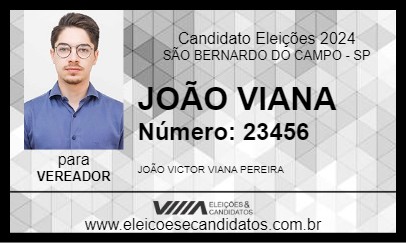 Candidato JOÃO VIANA 2024 - SÃO BERNARDO DO CAMPO - Eleições