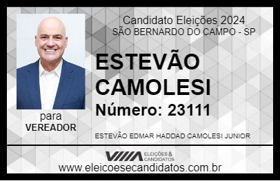 Candidato ESTEVÃO CAMOLESI 2024 - SÃO BERNARDO DO CAMPO - Eleições