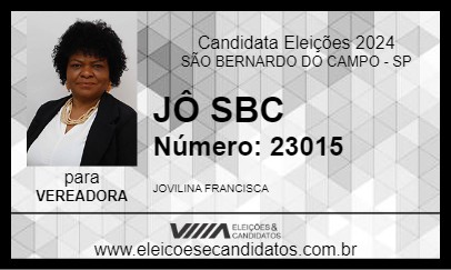 Candidato JÔ SBC 2024 - SÃO BERNARDO DO CAMPO - Eleições