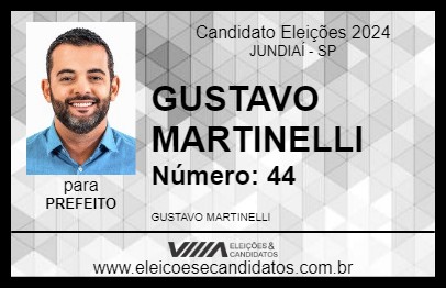 Candidato GUSTAVO MARTINELLI 2024 - JUNDIAÍ - Eleições