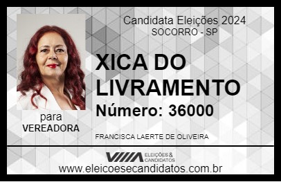 Candidato XICA DO LIVRAMENTO 2024 - SOCORRO - Eleições