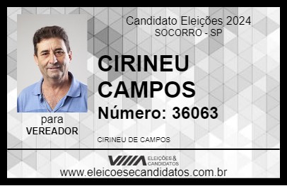 Candidato CIRINEU CAMPOS 2024 - SOCORRO - Eleições