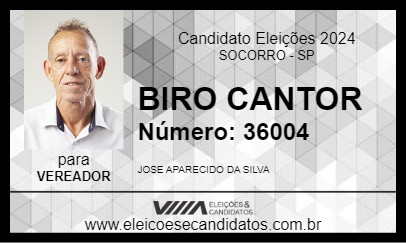 Candidato BIRO CANTOR 2024 - SOCORRO - Eleições