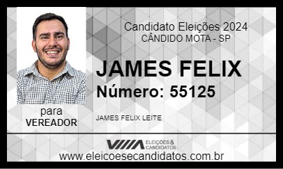 Candidato JAMES FELIX 2024 - CÂNDIDO MOTA - Eleições