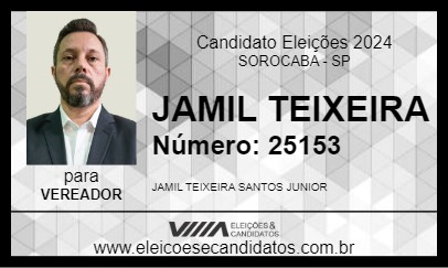 Candidato JAMIL TEIXEIRA 2024 - SOROCABA - Eleições