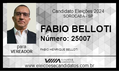 Candidato FABIO BELLOTI 2024 - SOROCABA - Eleições