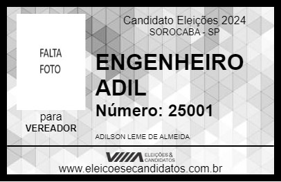 Candidato ENGENHEIRO ADIL 2024 - SOROCABA - Eleições