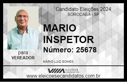 Candidato MARIO INSPETOR 2024 - SOROCABA - Eleições