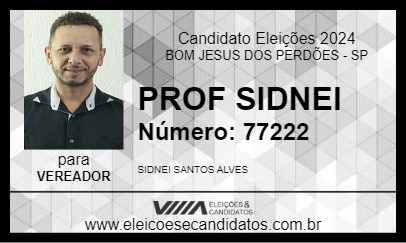 Candidato PROF SIDNEI 2024 - BOM JESUS DOS PERDÕES - Eleições