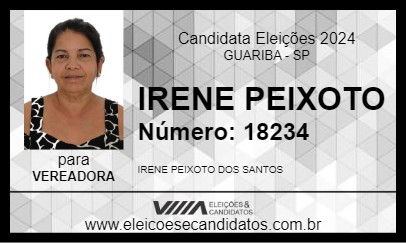 Candidato IRENE PEIXOTO 2024 - GUARIBA - Eleições