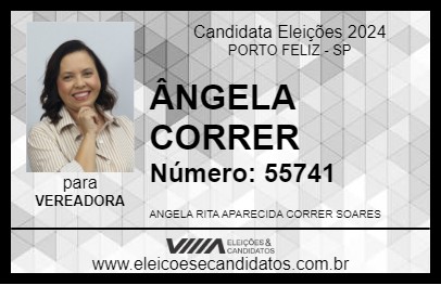 Candidato ÂNGELA CORRER 2024 - PORTO FELIZ - Eleições