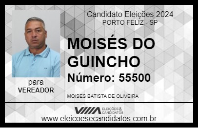 Candidato MOISÉS DO GUINCHO 2024 - PORTO FELIZ - Eleições