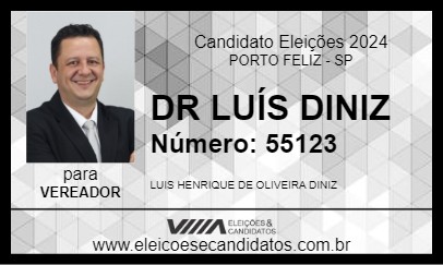 Candidato DR LUÍS DINIZ 2024 - PORTO FELIZ - Eleições