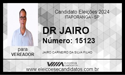 Candidato DR JAIRO 2024 - ITAPORANGA - Eleições