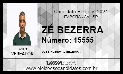 Candidato ZÉ BEZERRA 2024 - ITAPORANGA - Eleições