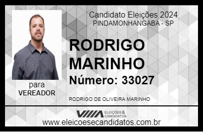 Candidato RODRIGO MARINHO 2024 - PINDAMONHANGABA - Eleições