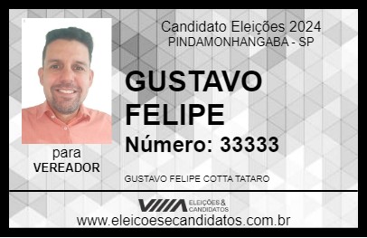 Candidato GUSTAVO FELIPE 2024 - PINDAMONHANGABA - Eleições