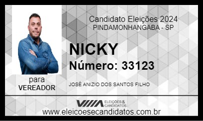 Candidato NICKY 2024 - PINDAMONHANGABA - Eleições