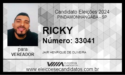 Candidato RICKY 2024 - PINDAMONHANGABA - Eleições