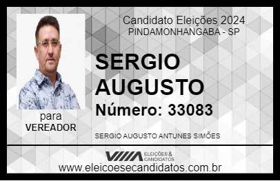 Candidato SERGIO AUGUSTO 2024 - PINDAMONHANGABA - Eleições