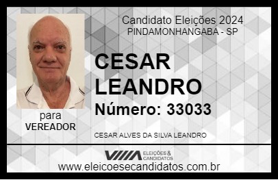 Candidato CESAR LEANDRO 2024 - PINDAMONHANGABA - Eleições