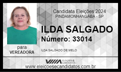 Candidato ILDA SALGADO 2024 - PINDAMONHANGABA - Eleições