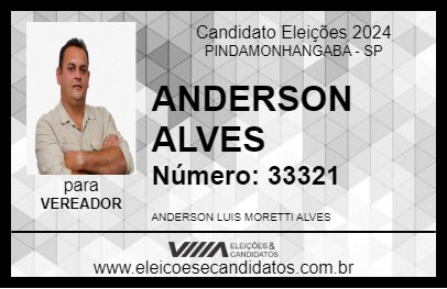 Candidato ANDERSON ALVES 2024 - PINDAMONHANGABA - Eleições