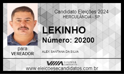 Candidato LEKINHO 2024 - HERCULÂNDIA - Eleições