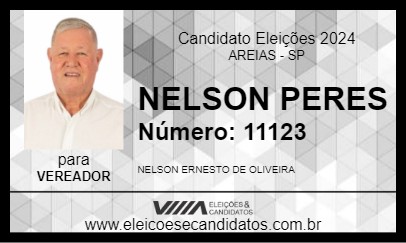 Candidato NELSON PERES 2024 - AREIAS - Eleições