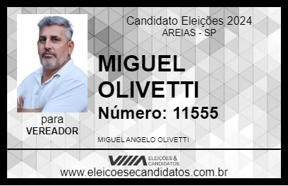 Candidato MIGUEL OLIVETTI 2024 - AREIAS - Eleições