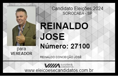 Candidato REINALDO JOSE 2024 - SOROCABA - Eleições