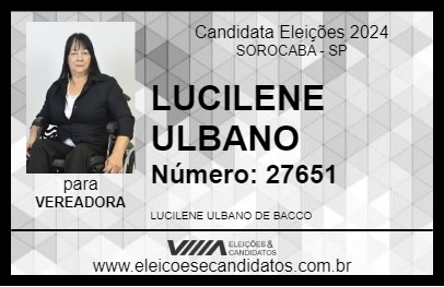 Candidato LUCILENE ULBANO 2024 - SOROCABA - Eleições