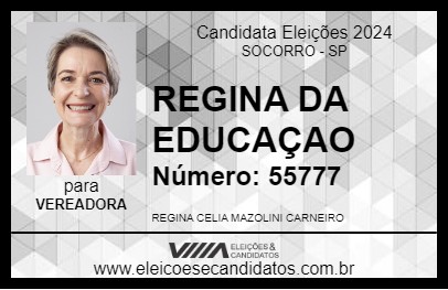 Candidato REGINA DA EDUCAÇAO 2024 - SOCORRO - Eleições