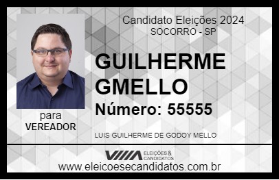 Candidato GUILHERME GMELLO 2024 - SOCORRO - Eleições