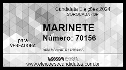 Candidato MARINETE 2024 - SOROCABA - Eleições