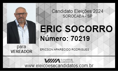 Candidato ERIC SOCORRO 2024 - SOROCABA - Eleições