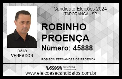 Candidato ROBINHO PROENÇA 2024 - ITAPORANGA - Eleições