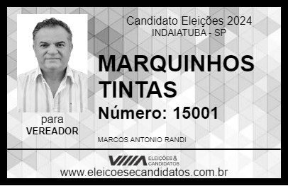 Candidato MARQUINHOS TINTAS 2024 - INDAIATUBA - Eleições